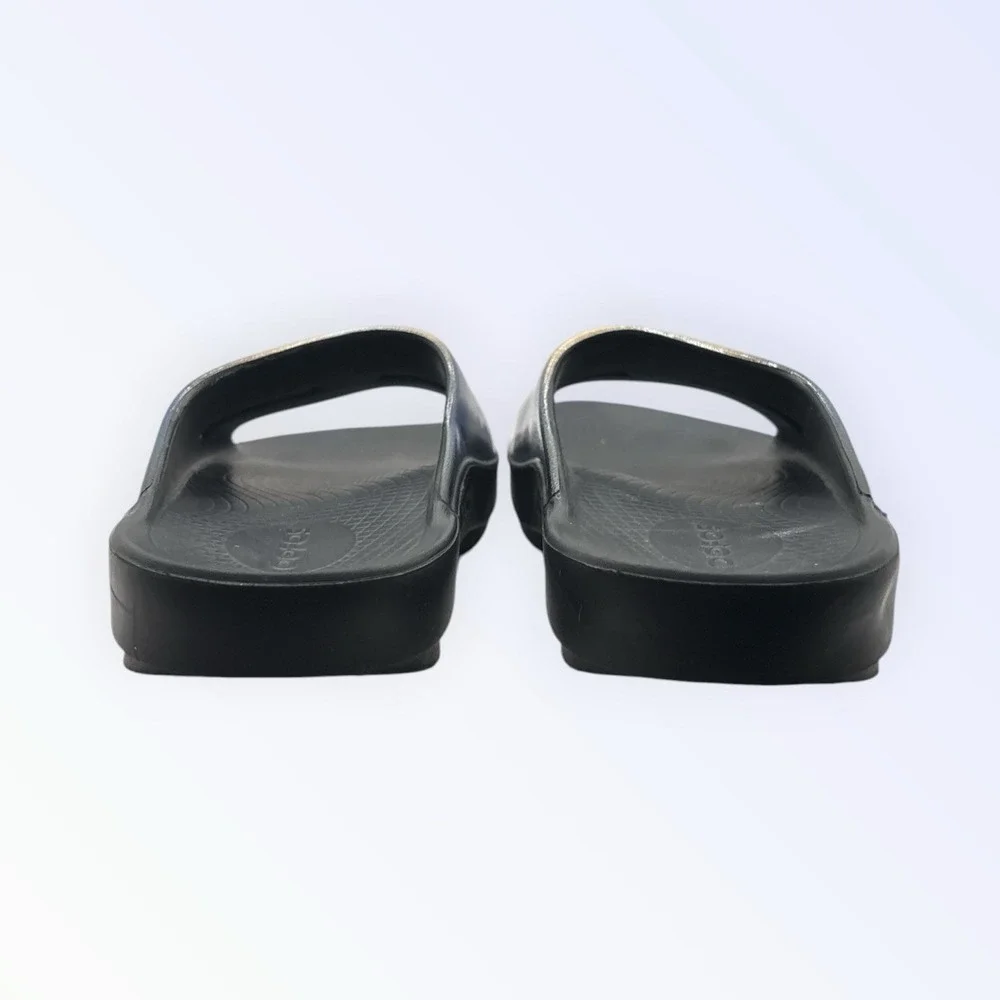 OOFOS Ooahh Luxe Recovery Slide Womens Size 8 EU 39 Sandal Metallic Frost Shoe T